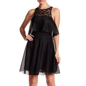 Betsey Johnson Black Lace Mini Dress